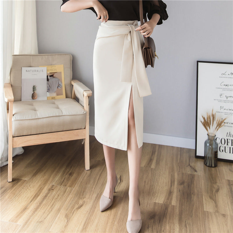 Long Slit Work Skirt