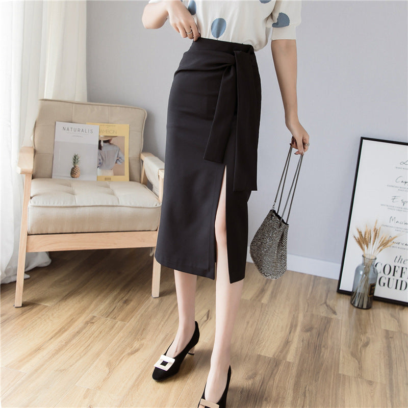 Long Slit Work Skirt
