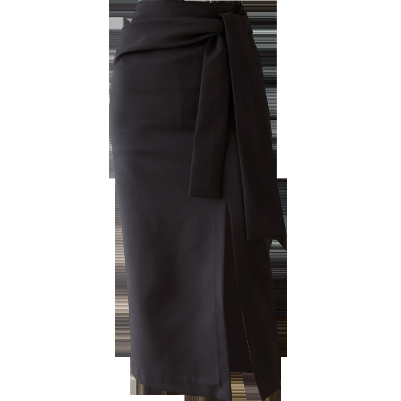 Long Slit Work Skirt