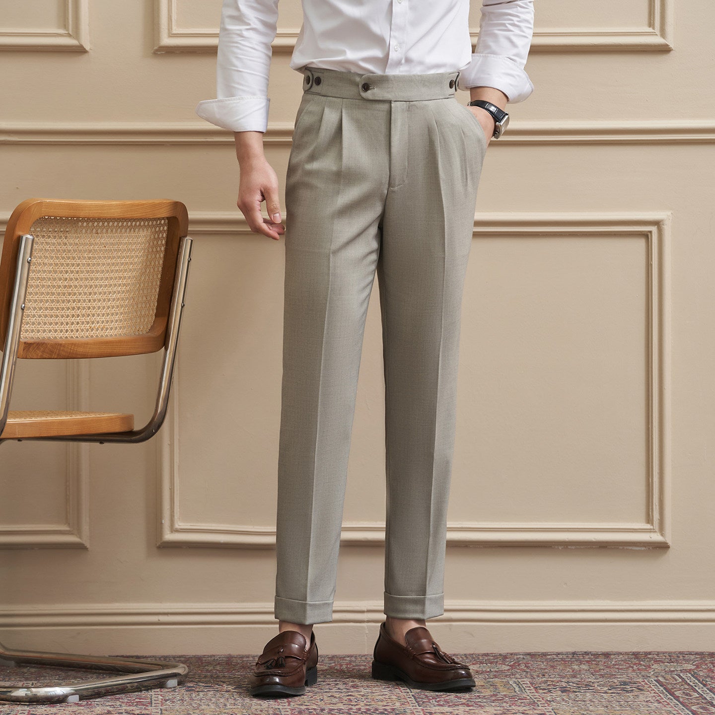 Mens Drapey Suit Trousers
