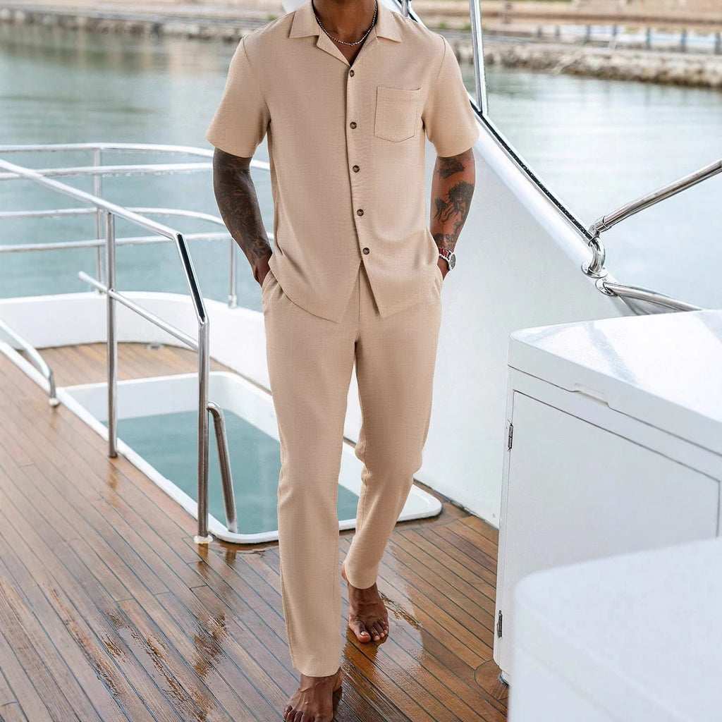 Solid-Colored Lapel Set