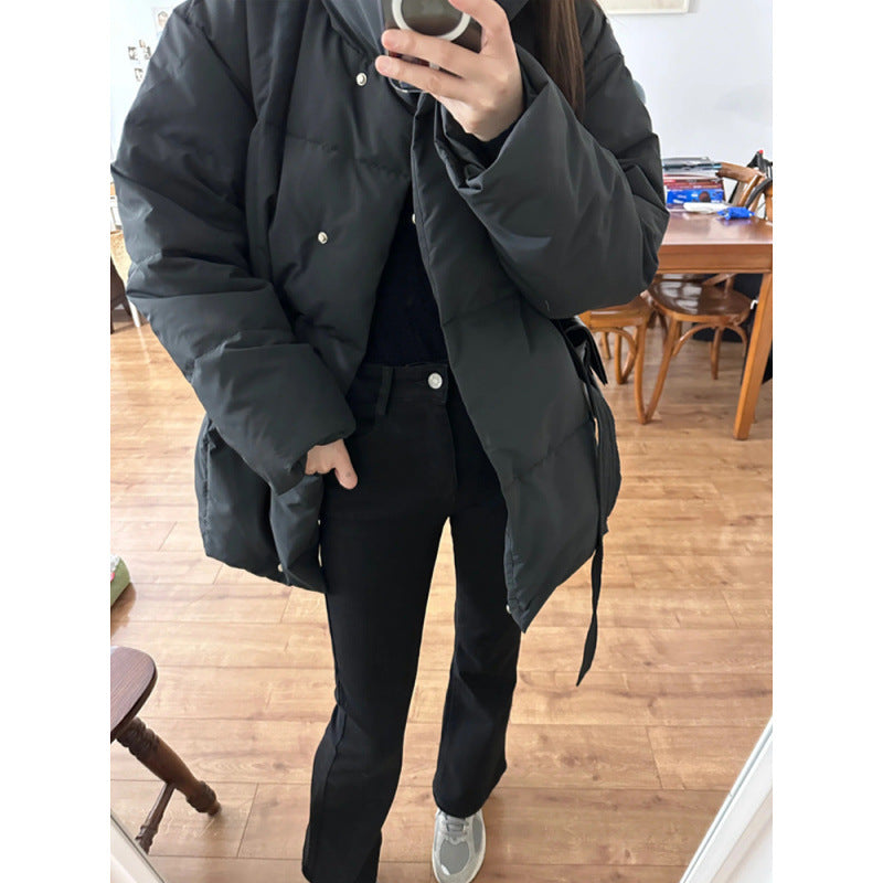 Lace-up Cotton Coat Jacket