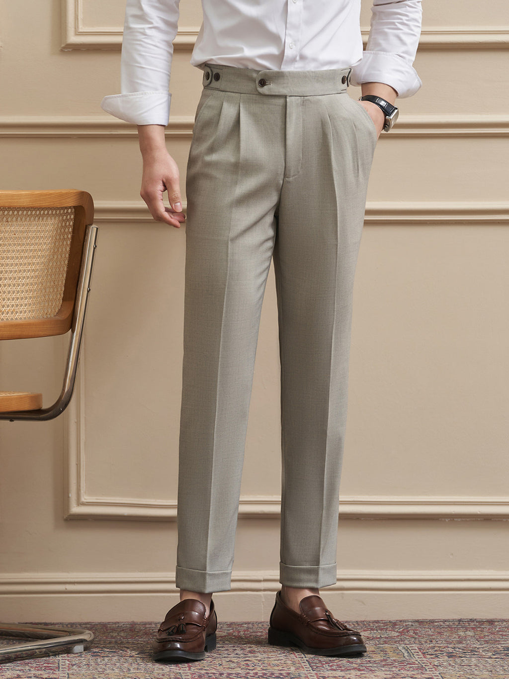 Mens Drapey Suit Trousers