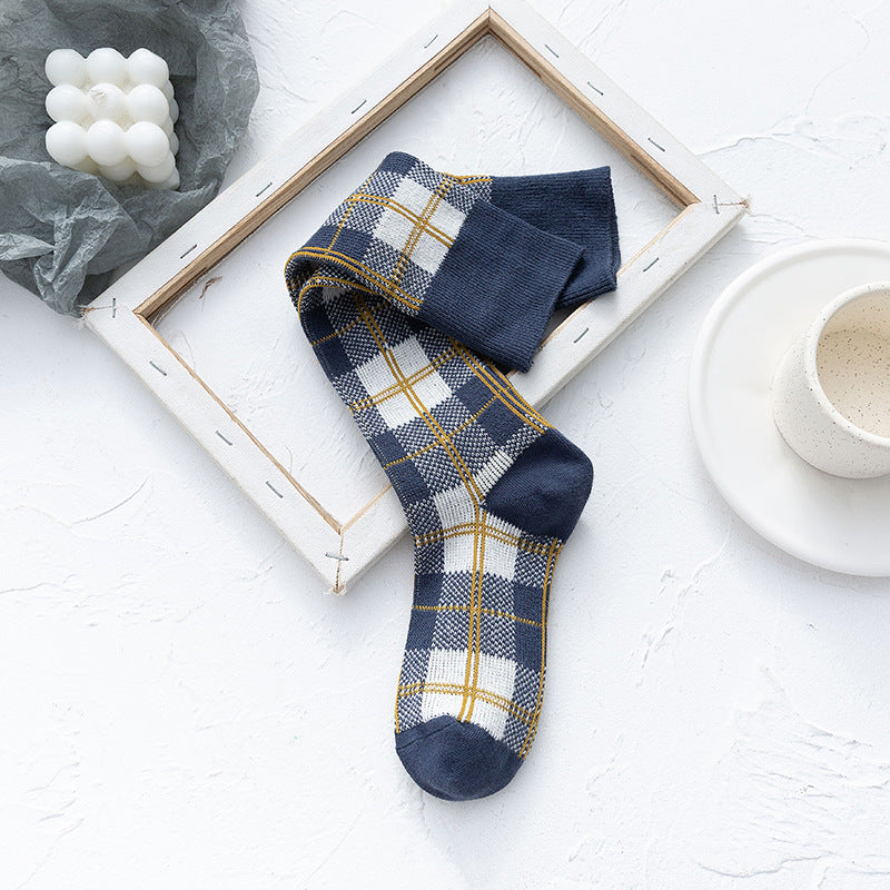 Plaid Knee Socks
