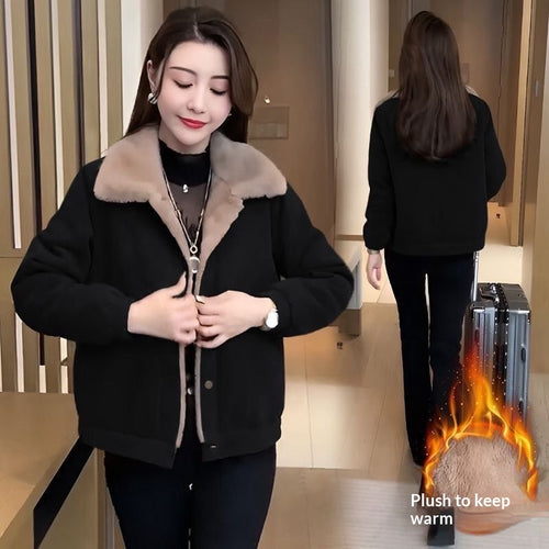 Corduroy Fleece-lined Jacket For Women