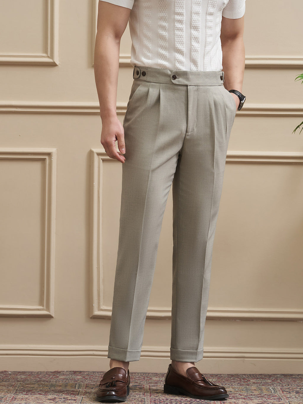 Mens Drapey Suit Trousers