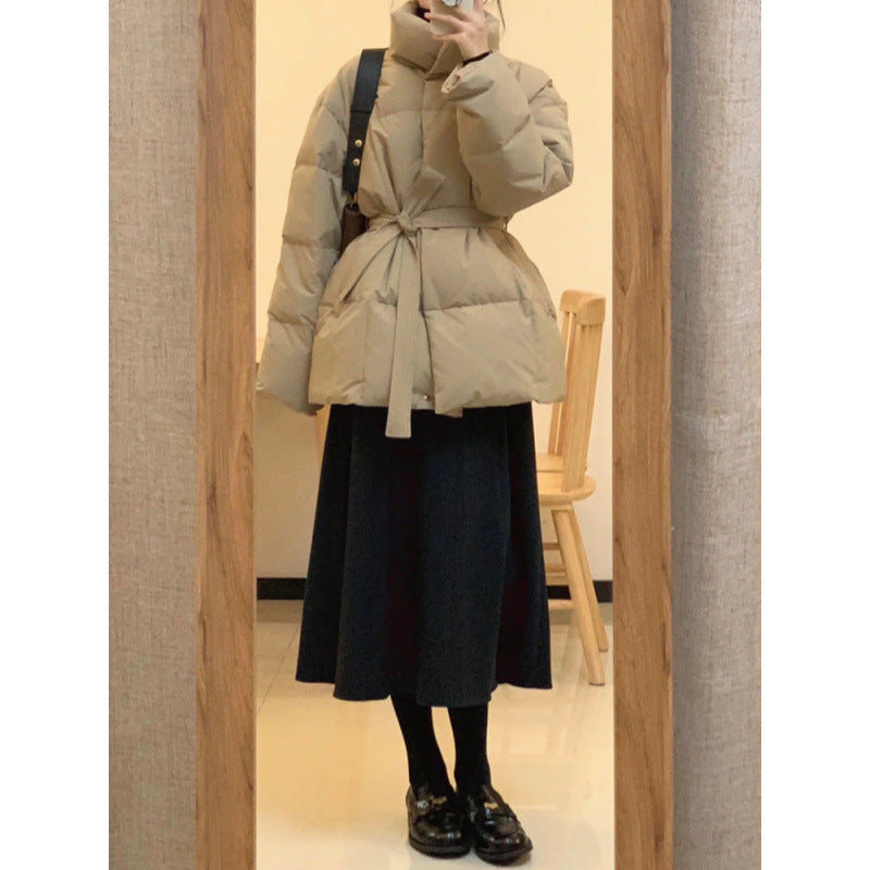 Lace-up Cotton Coat Jacket