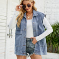 Women's Summer Denim Waistcoat Sleeveless Vest