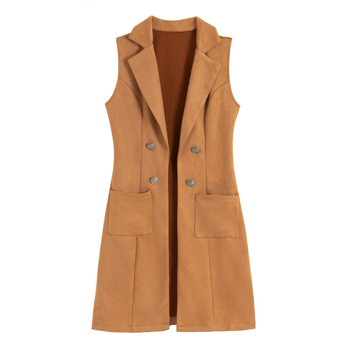 Suede Slim-fit Retro Vest