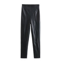 High Waist Slimming Leather Pants Women
