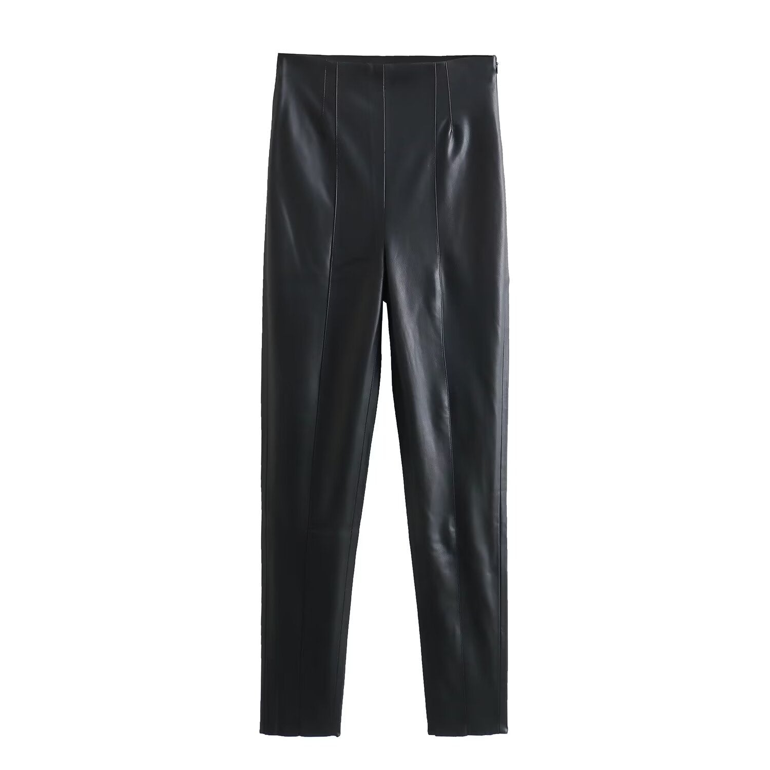 High Waist Slimming Leather Pants Women